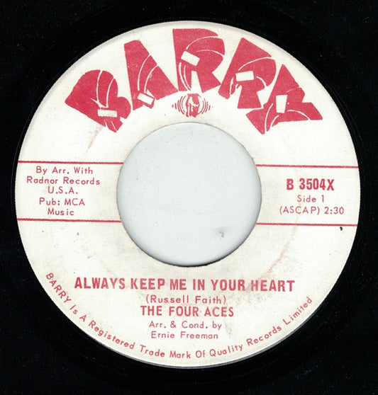 The Four Aces : Always Keep Me In Your Heart / Didn't We (7", Single)