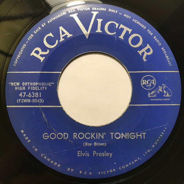 Elvis Presley : I Don't Care If The Sun Don't Shine / Good Rockin' Tonight (7", Single, Blu)