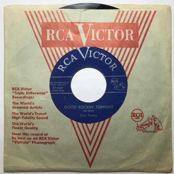 Elvis Presley : I Don't Care If The Sun Don't Shine / Good Rockin' Tonight (7", Single, Blu)