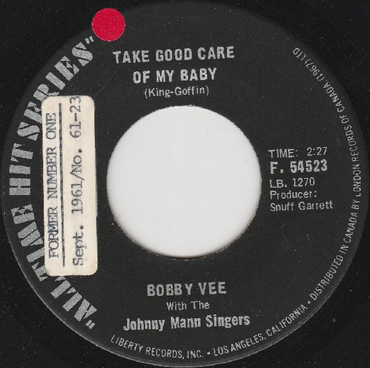 Bobby Vee With The Johnny Mann Singers : Take Good Care Of My Baby / Please Don't Ask About Barbara (7", RE)