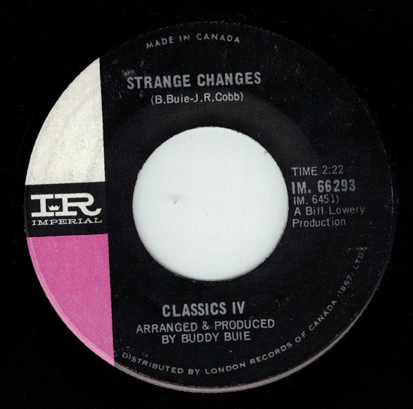 The Classics IV : Soul Train / Strange Changes (7", Single)