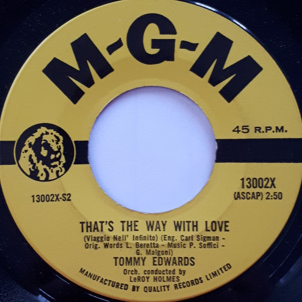 Tommy Edwards : That's The Way With Love / The Golden Chain (7")