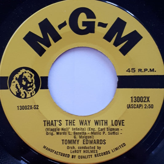 Tommy Edwards : That's The Way With Love / The Golden Chain (7")