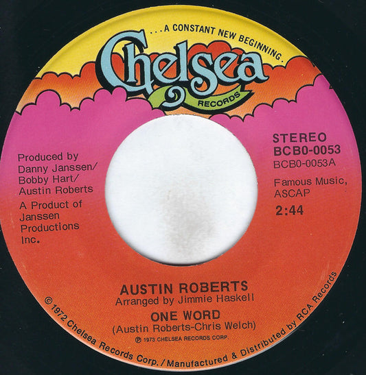 Austin Roberts : One Word (7", Hol)