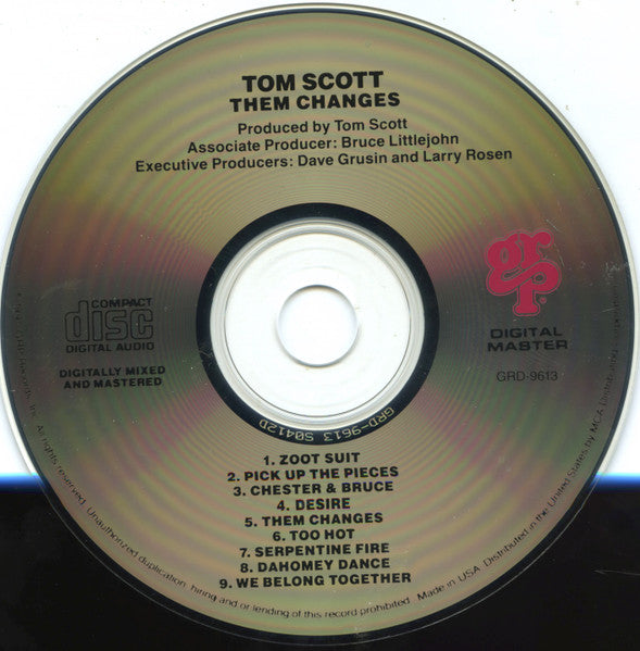 Tom Scott : Them Changes (CD, Album)