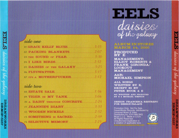Eels : Daisies Of The Galaxy (CD, Advance, Album, Promo)