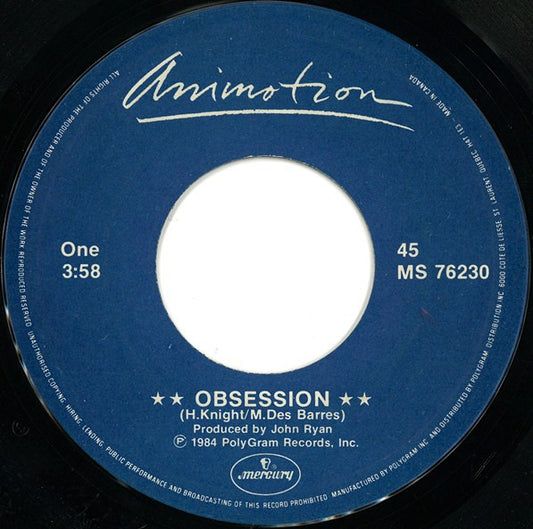 Animotion : Obsession (7")