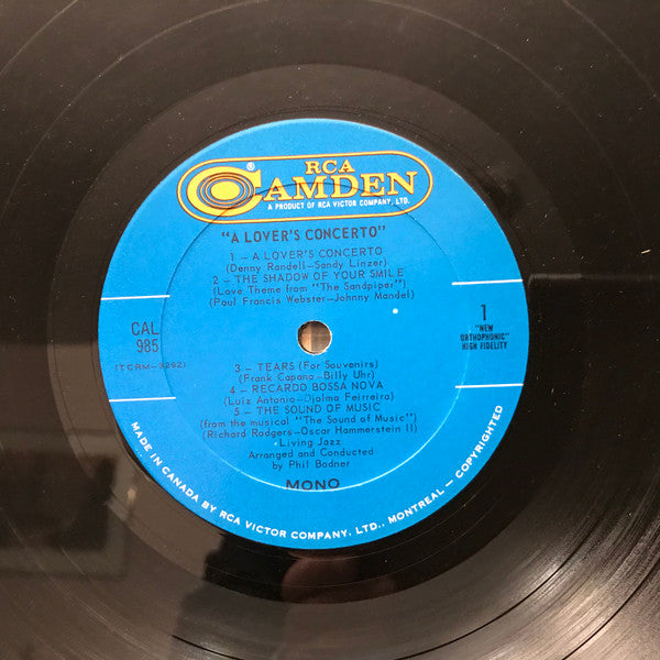 Living Jazz : A Lover's Concerto (LP, Album, Mono)