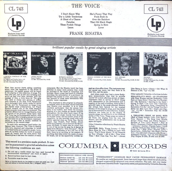 Frank Sinatra : The Voice (LP, Comp, Mono)