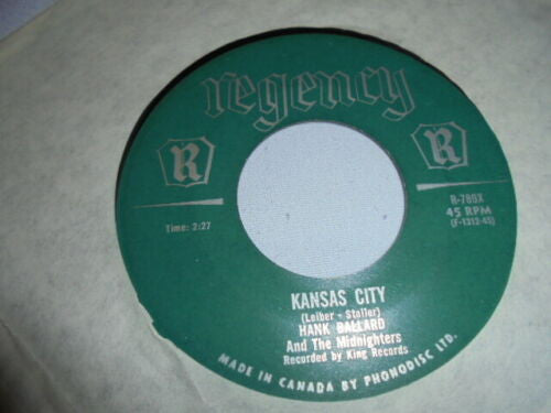 Hank Ballard & The Midnighters : Kansas City / I'll Keep You Happy (7")