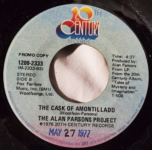 The Alan Parsons Project : To One In Paradise (7", Single, Promo)
