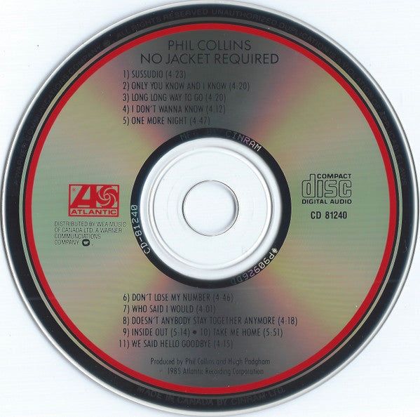Phil Collins : No Jacket Required (CD, Album, RE)