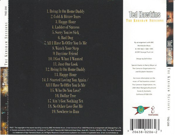 Ted Hawkins : The Kershaw Sessions (CD, Album)