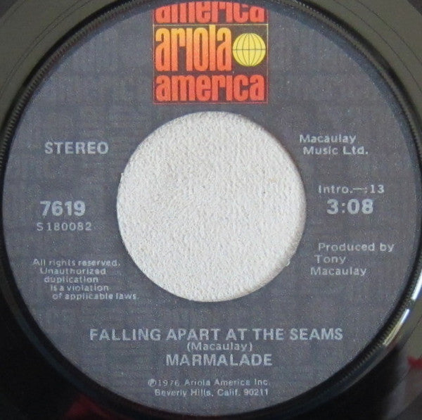 The Marmalade : Falling Apart At The Seams (7", Single)