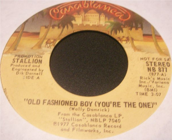 Stallion (2) : Old Fashioned Boy (You're The One) (7", Mono, Promo)