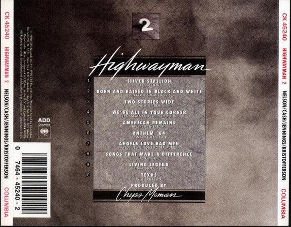 Nelson* / Cash* / Jennings* / Kristofferson* : Highwayman  2 (CD, Album)