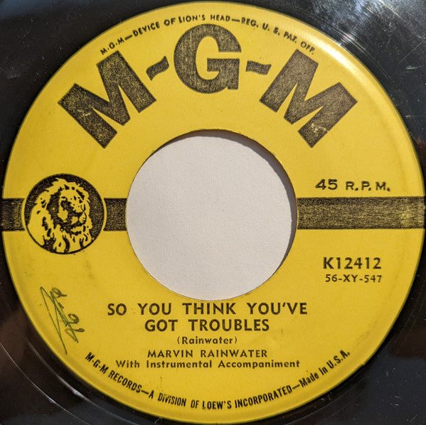 Marvin Rainwater : Gonna Find Me A Bluebird / So You Think You've Got Troubles (7")