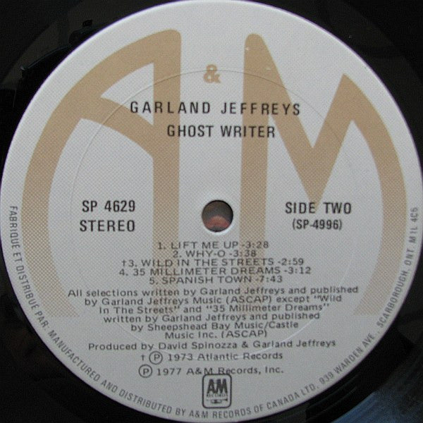 Garland Jeffreys : Ghost Writer (LP, Album)