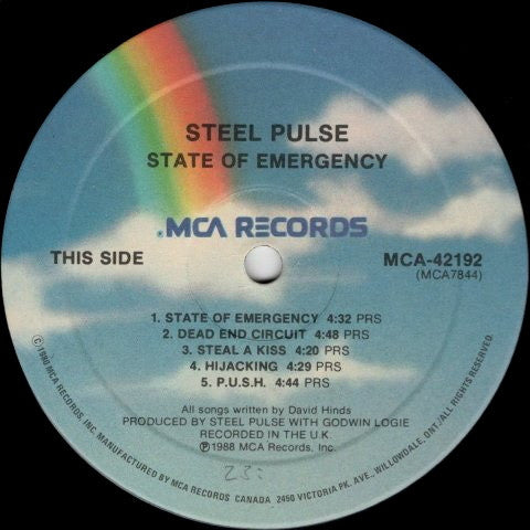 Steel Pulse : State Of Emergency (LP, Album, RE)