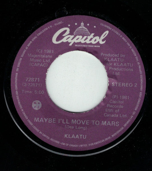 Klaatu : December Dream (7", Single)