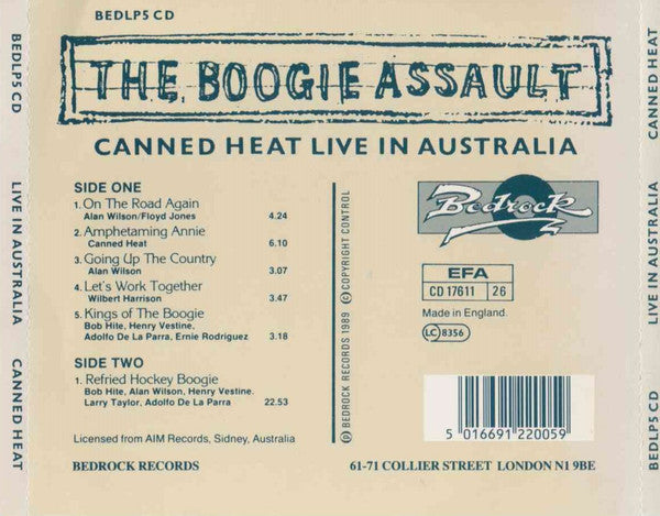 Canned Heat : The Boogie Assault (Greatest Hits Live In Australia) (CD, Album, RE)