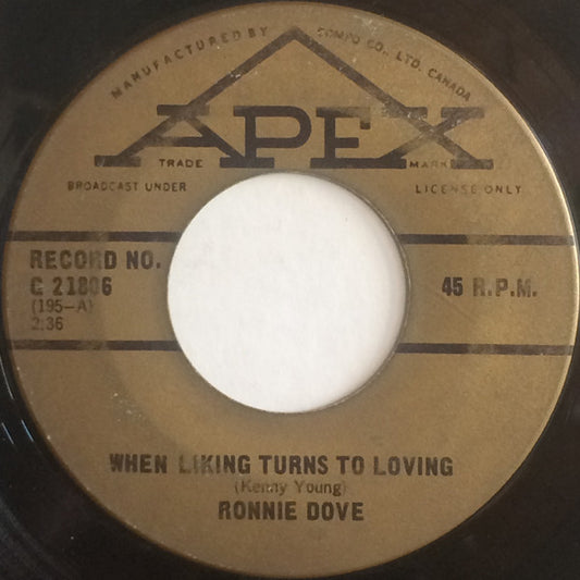 Ronnie Dove : When Liking Turns To Loving / Kiss Away (7", Single)