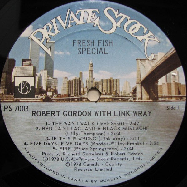 Robert Gordon (2) With Link Wray : Fresh Fish Special (LP, Album)
