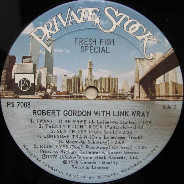 Robert Gordon (2) With Link Wray : Fresh Fish Special (LP, Album)