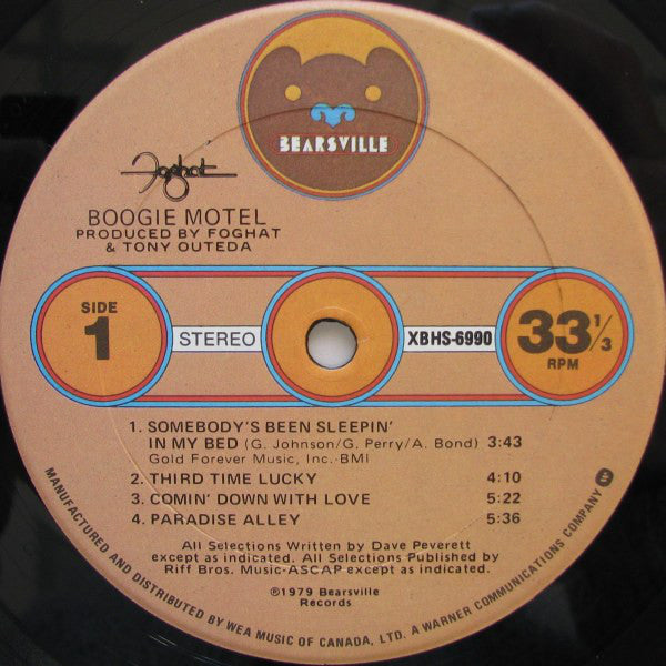 Foghat : Boogie Motel (LP, Album)