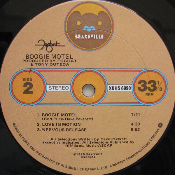 Foghat : Boogie Motel (LP, Album)