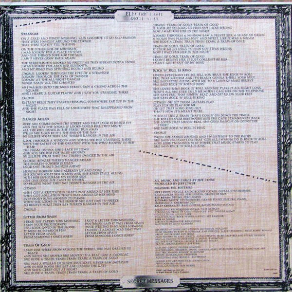 Electric Light Orchestra : Secret Messages (LP, Album)