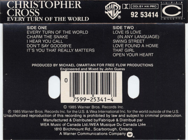 Christopher Cross : Every Turn Of The World (Cass, Album, Dol)