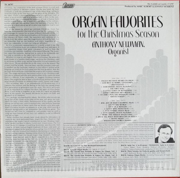 Anthony Newman : Organ Favorites For The Christmas Season (LP)