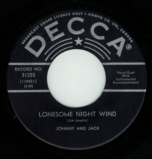 Johnny & Jack* : Lonesome Night Wind / I'm Always By Myself When I'm Alone (7", Single)
