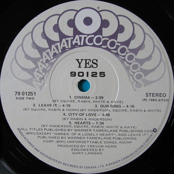 Yes : 90125 (LP, Album, Cap)
