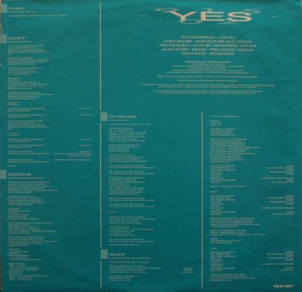 Yes : 90125 (LP, Album, Cap)