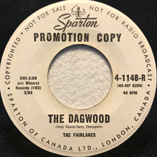 The Fairlanes (6) : The Dagwood / I'm Not The Kind Of Guy (That Gives Up Easy) (7", Promo)