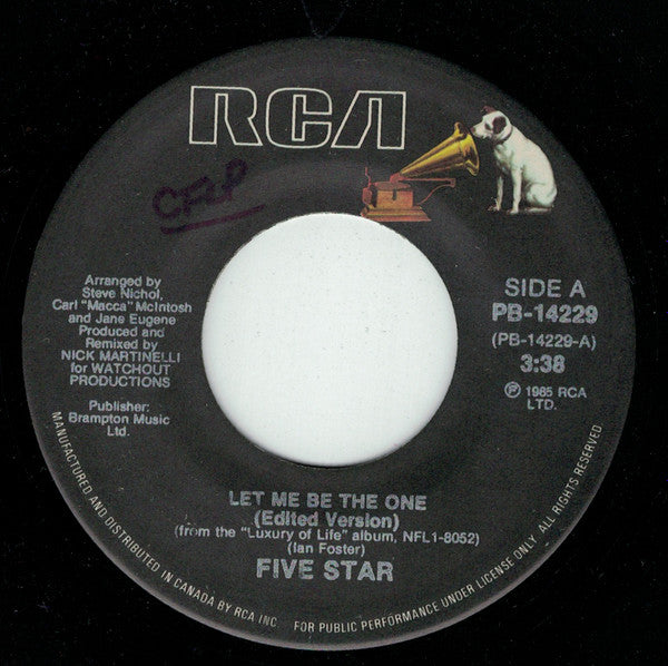 Five Star : Let Me Be The One (7", Single)