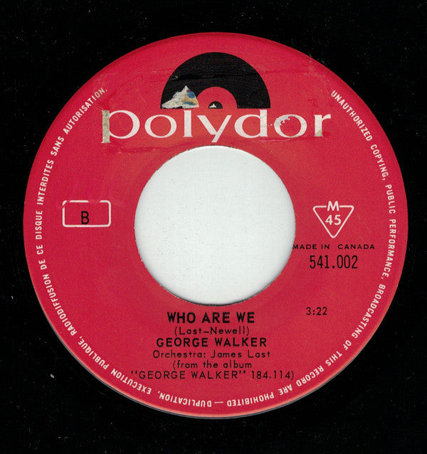 George Walker (6) : Please Come Back / Who We Are (7", Single)