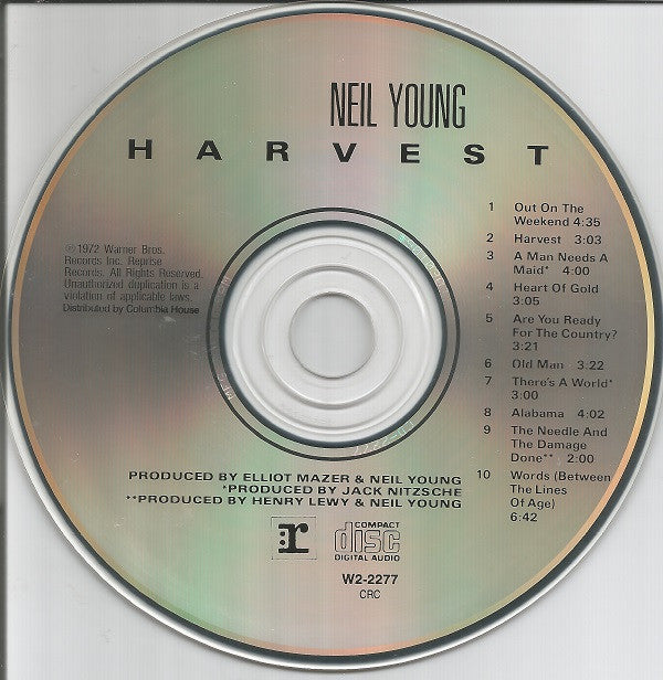 Neil Young : Harvest (CD, Album, Club, RE, RP)