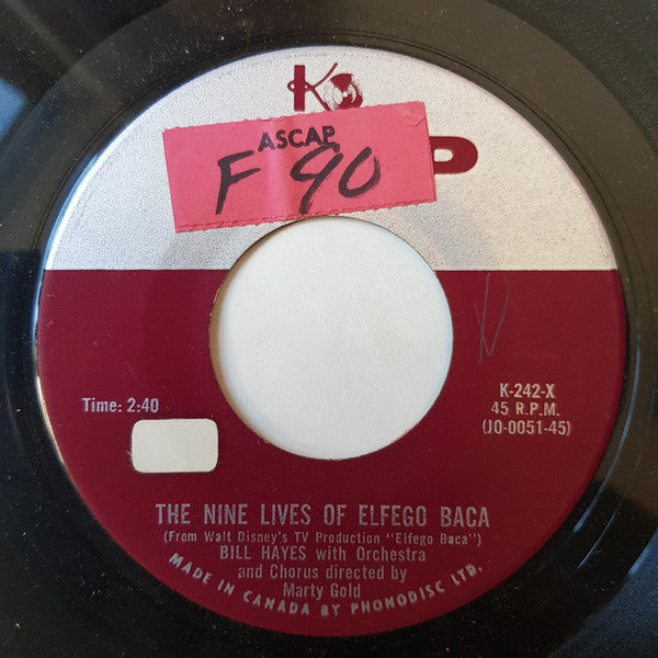 Bill Hayes : Love I Mean / The Nine Lives Of Elfego Baca (7", Single)