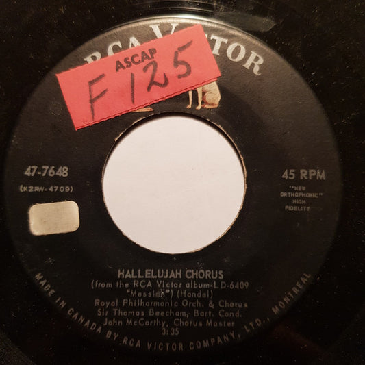 Sir Thomas Beecham : Hallelujah Chorus (7", Single)