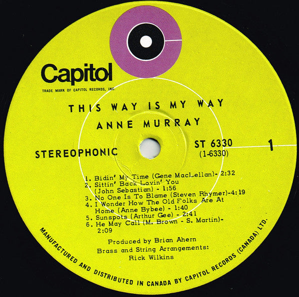 Anne Murray : This Way Is My Way (LP, Album)