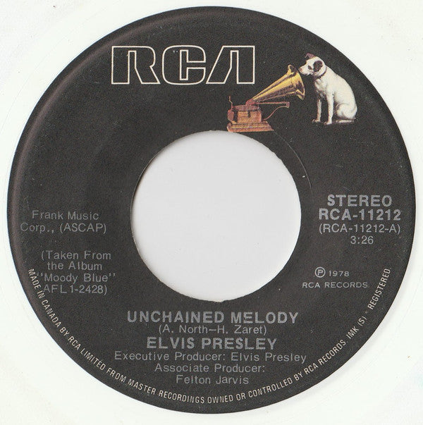 Elvis Presley : Unchained Melody (7", Single, Mono, Ltd, Whi)