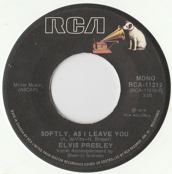 Elvis Presley : Unchained Melody (7", Single, Mono, Ltd, Whi)