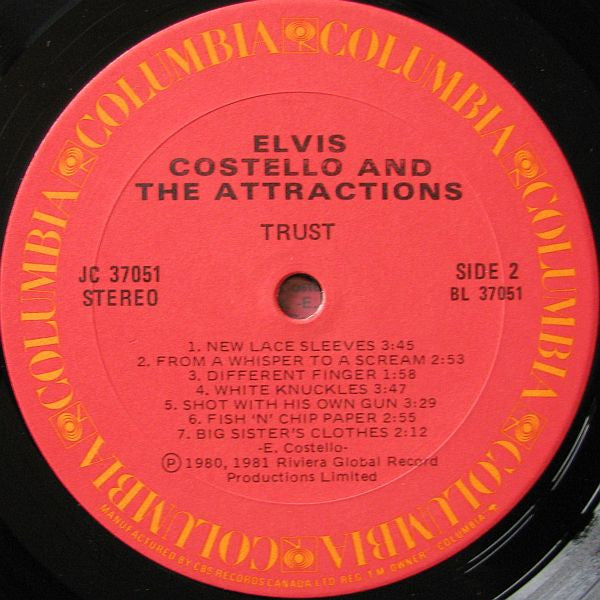 Elvis Costello & The Attractions : Trust (LP, Album)