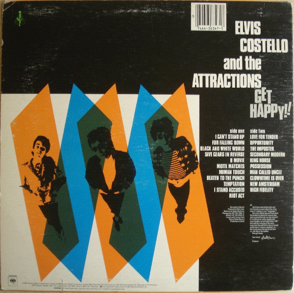 Elvis Costello And The Attractions* : Get Happy!! (LP, Album)