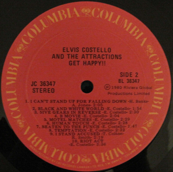 Elvis Costello And The Attractions* : Get Happy!! (LP, Album)