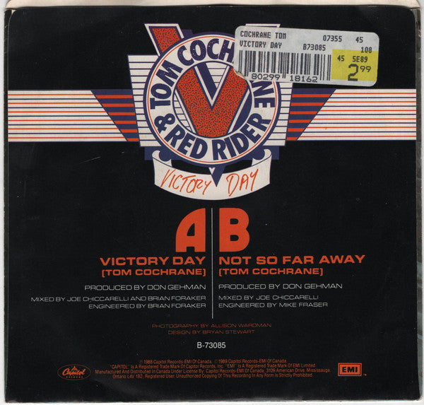 Tom Cochrane & Red Rider : Victory Day (7", Single, Pic)