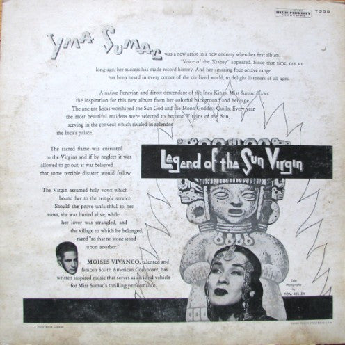 Yma Sumac : Legend Of The Sun Virgin (LP, Album, Mono)